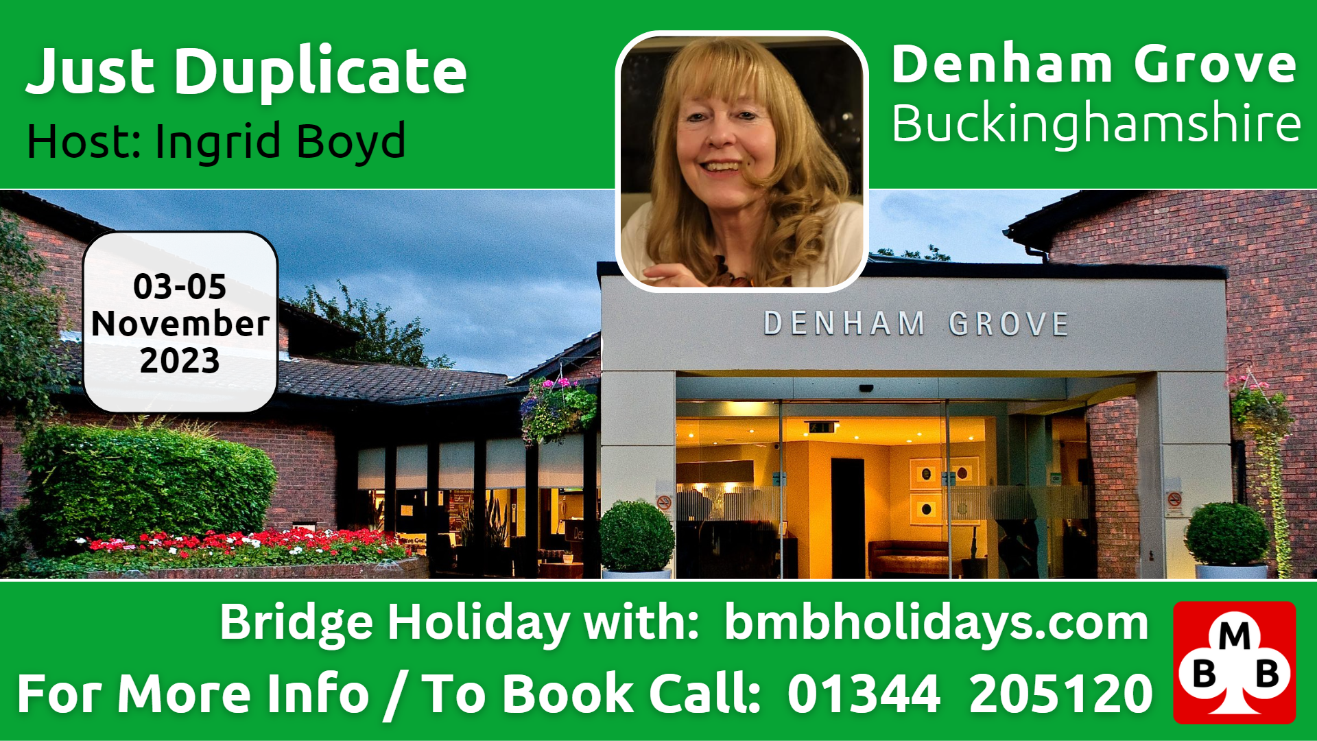 BMB UK Bridge Holiday - Just Duplicate hosted by Ingrid Boyd - Nov 2023